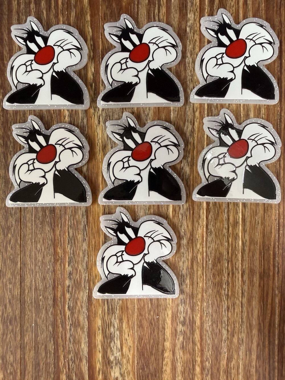7 Pc Sylvester The Cat Acrylic Flatbacks